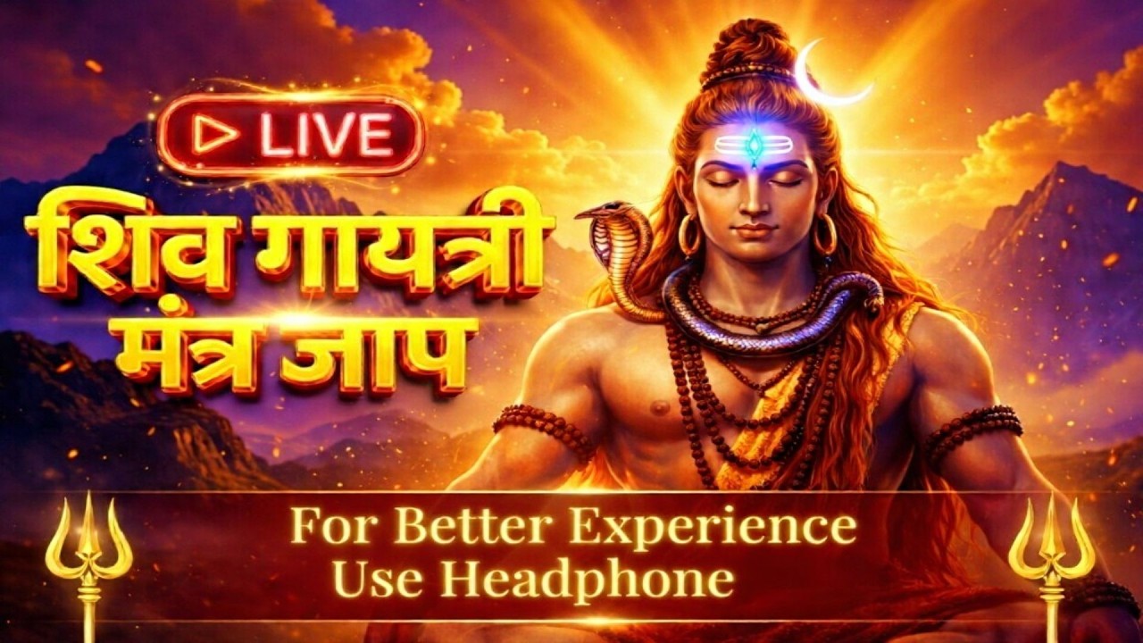🔴 LIVE | शक्तिशाली रुद्र गायत्री मंत्र जाप | हर बाधा मुक्ति और मानसिक शांति Rudra Gayatri Mantra 🔱