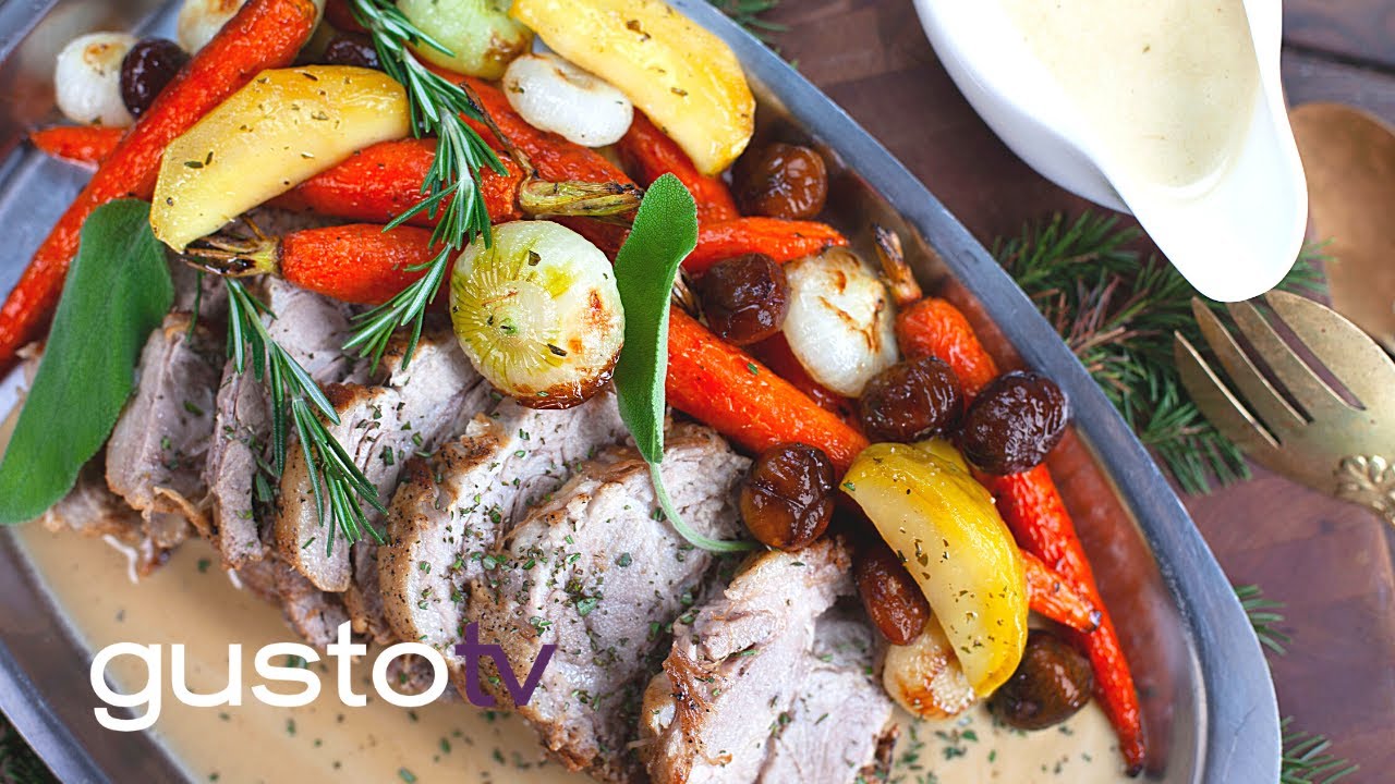 delicious braised pork in milk with roasted veg | bonacini's italian christmas