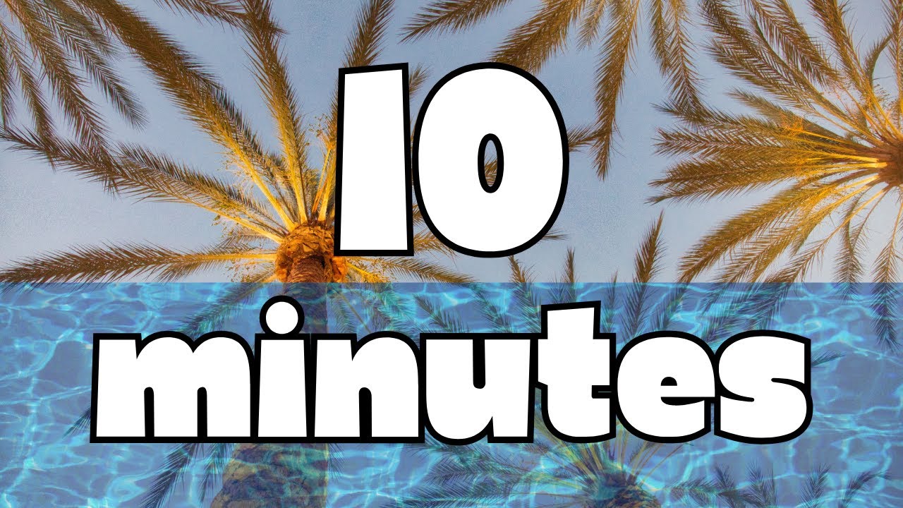 10 Minute Countdown Timer | Palm Trees Ocean