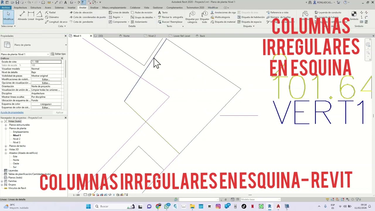 🚧 | COLUMNAS IRREGULARES EN REVIT - SIN RODEOS