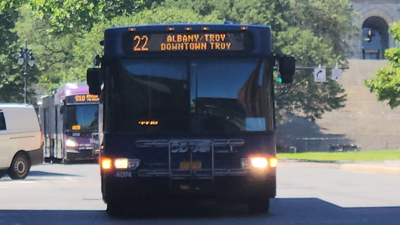 (Lots of Turbo Blowoffs) Ride On Board CDTA 2012 Gillig Low Floor 40' #4074 on Route 22!
