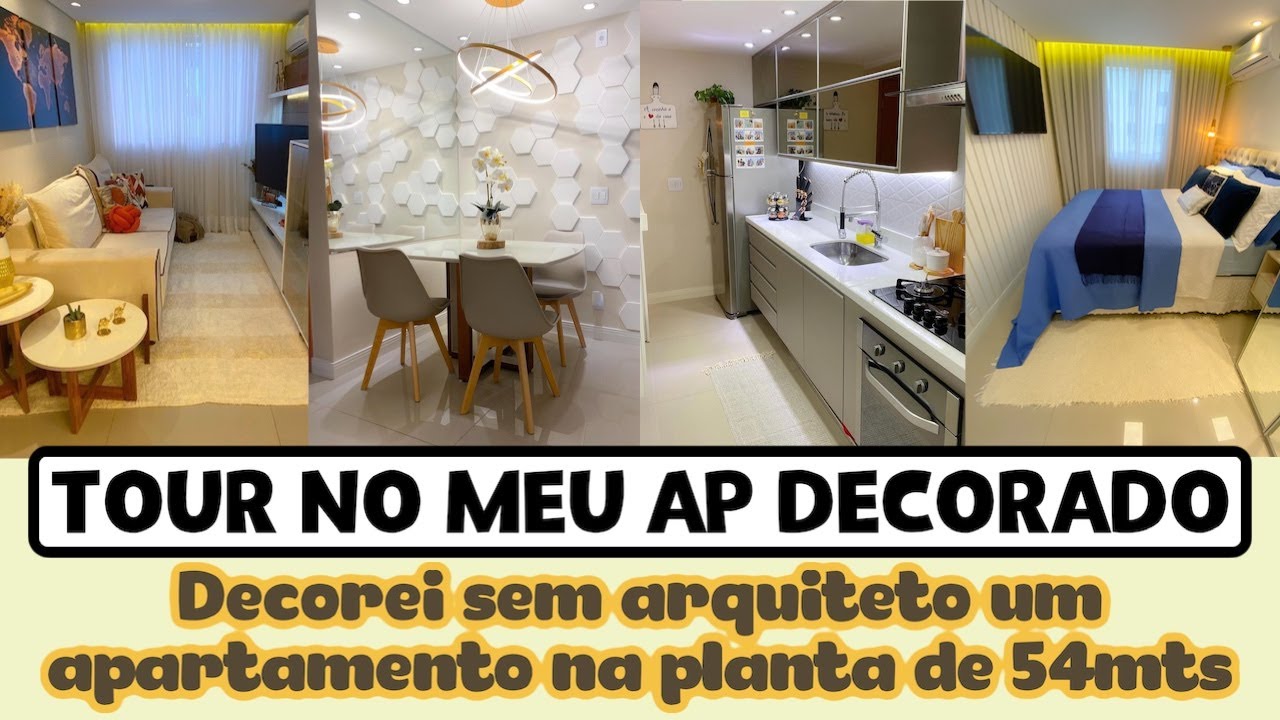 TOUR NO MEU APE DECORADO - REFORMEI SEM ARQUITETO