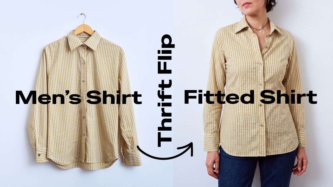 I Turned a Men’s Shirt into a Fitted Shirt | Sewing Journey
