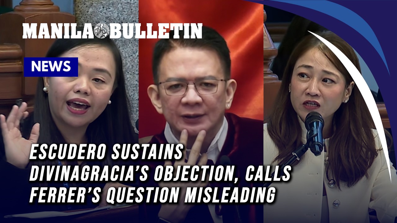 Escudero sustains Divinagracia&rsquo;s objection, calls Ferrer&rsquo;s question misleading
