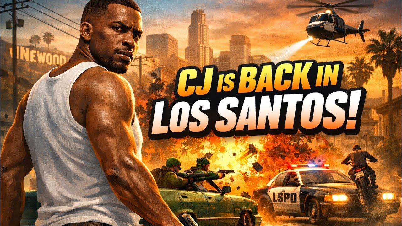 “CJ is back in Los Santos 😎 First mission that changed GTA history 🔥#gta #gaming #games #cj 