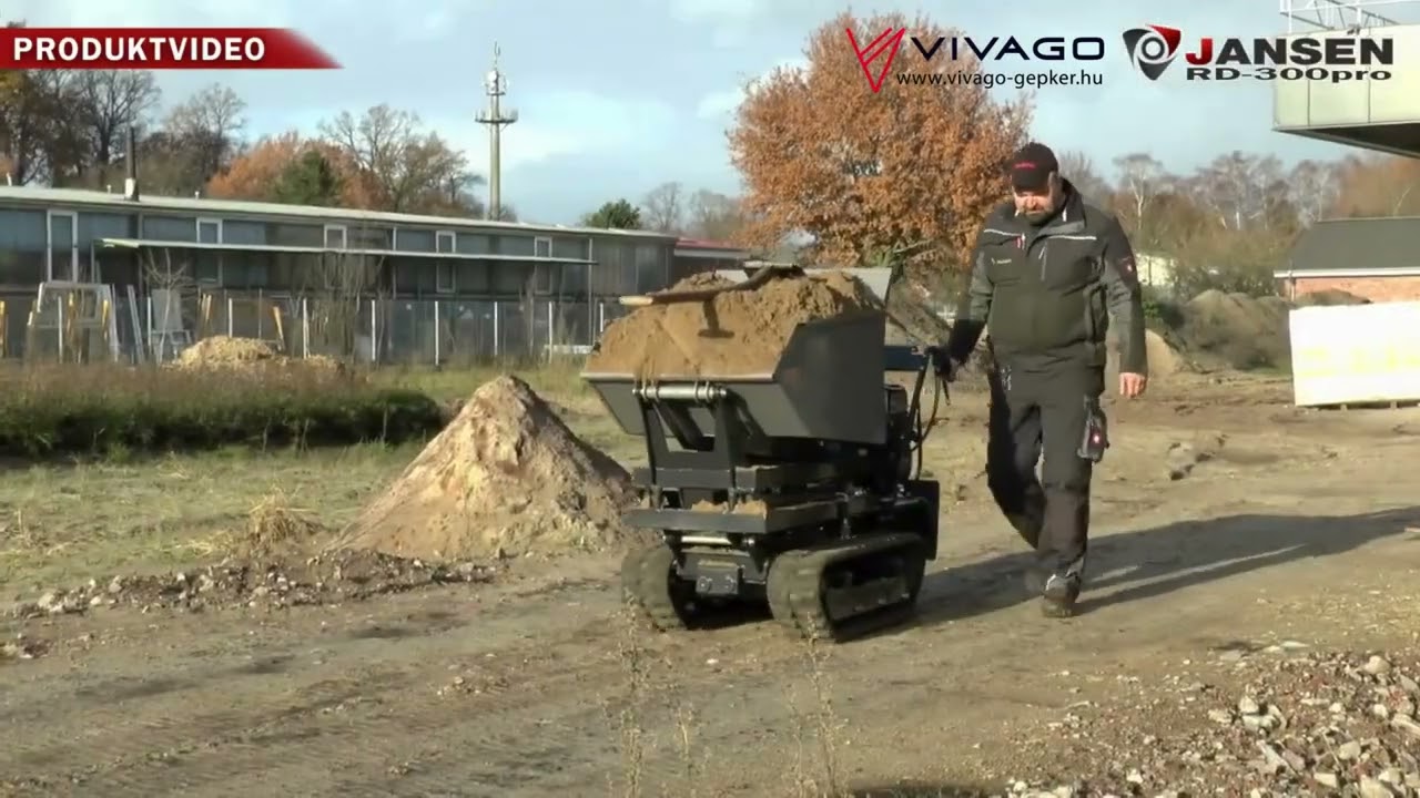 &Ouml;nrakod&oacute; herny&oacute;talpas mini d&ouml;mper   motoros talicska   JANSEN RD 300PRO S
