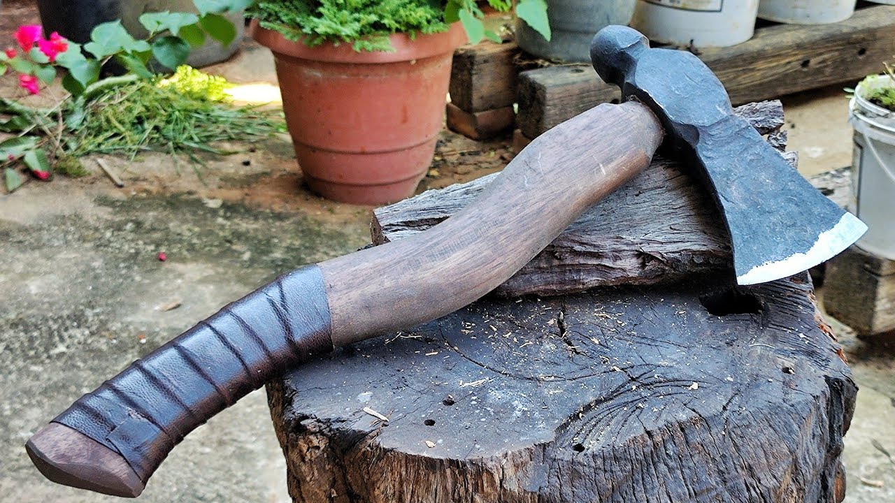Knife Making - Forging an Hatchet With a Hammer