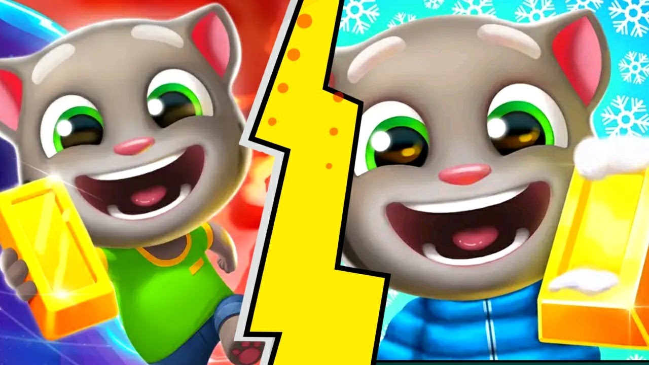 Talking Tom Time Rush VS Talking Tom Gold Run Gameplay