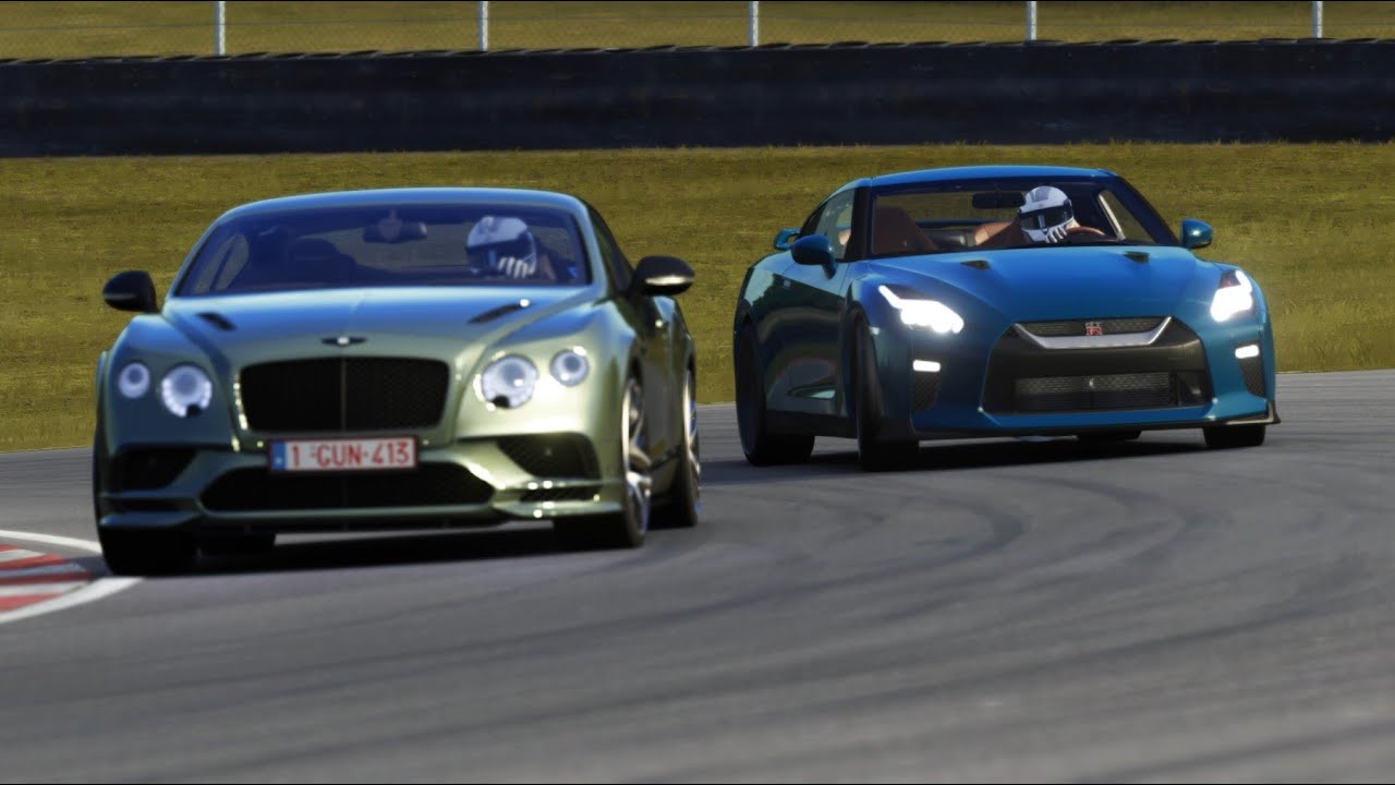 Nissan GT R 2017 vs Bentley Continental Supersports 2017 at Brands Hatch