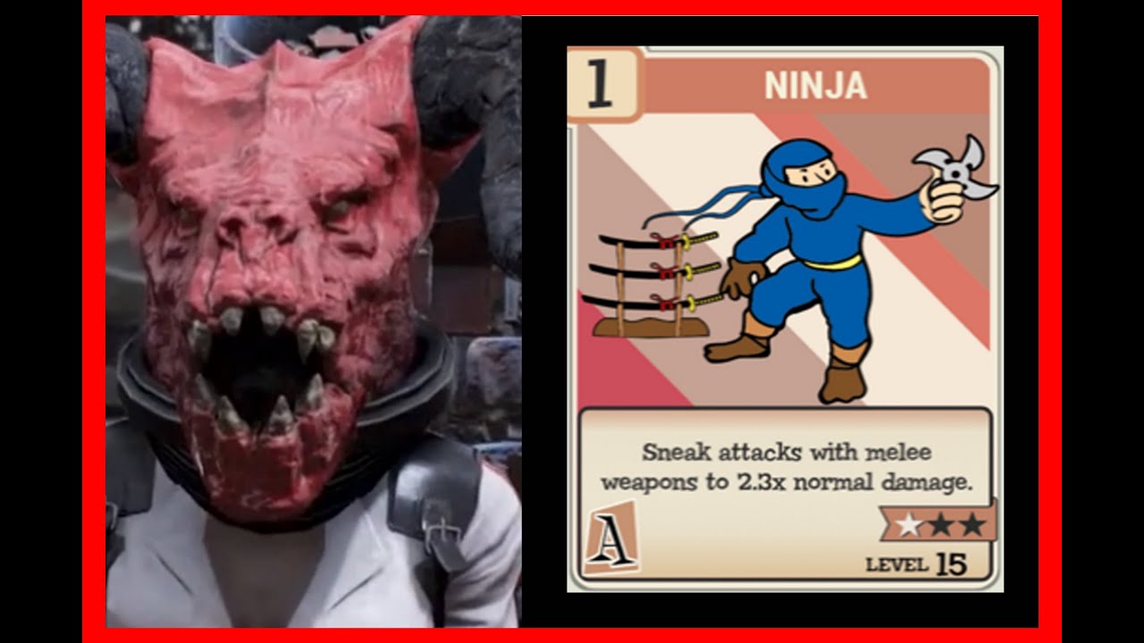 QUICK LOOK: NINJA PERK CARD Fallout 76 sneak perk cards Shealth SniperBuilds