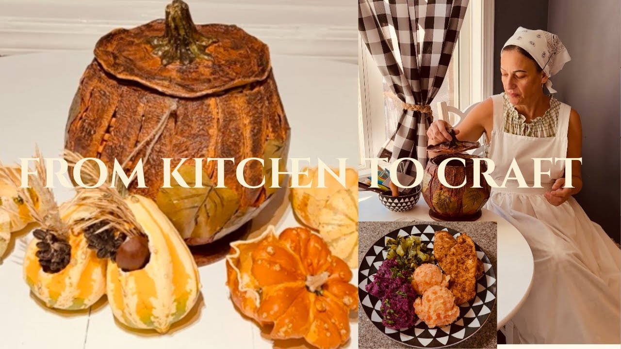 Frugal Nutritious Meal | Rustic Cooking & Natural Pumpkin Storage DIY
