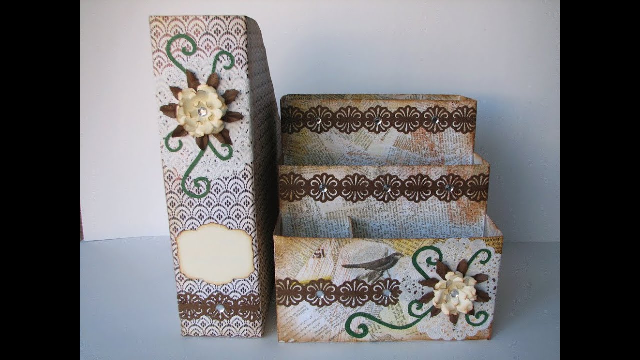 RECYCLE IDEAS: PAPER HOLDER AND DESK ORGANIZER