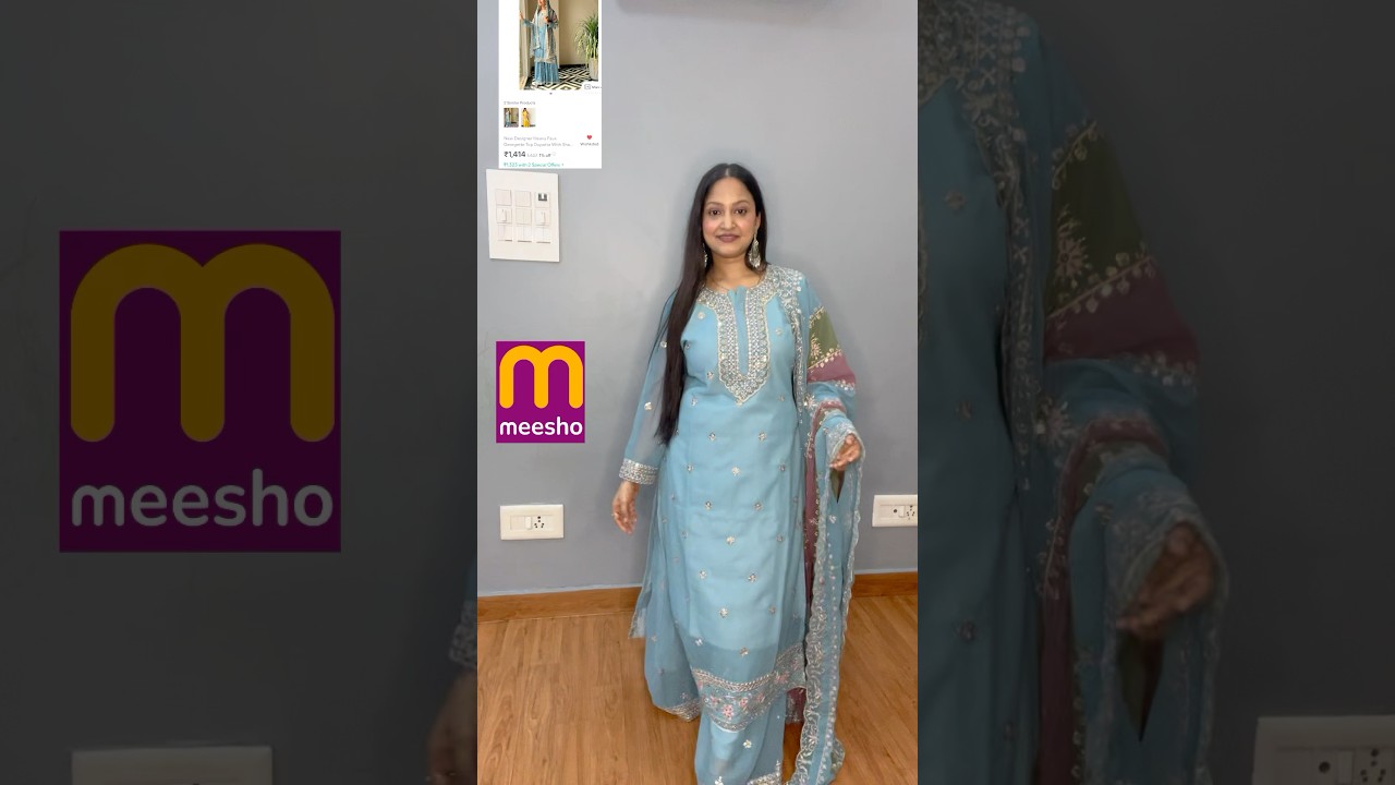 Meesho party wear Sharara suit || wedding collection #meesho #fashion #partywear #eid #wedding
