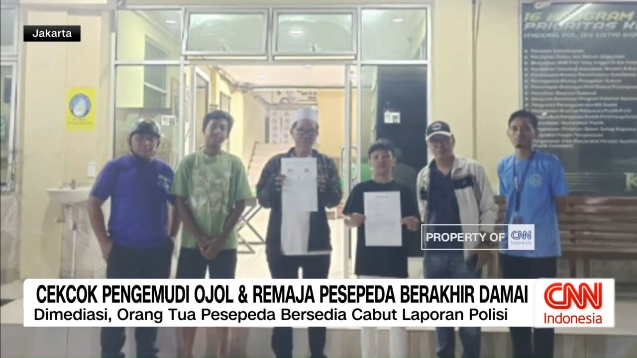 Cekcok Pengemudi Ojol & Remaja Pesepeda Berakhir Damai