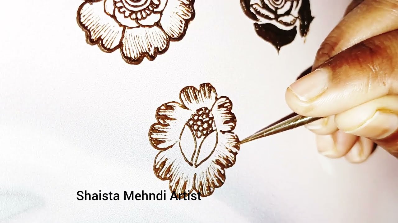 Henna mehndi design floral flower| #trending #viral #artist #youtube #henna #mehndi #art #viralvideo