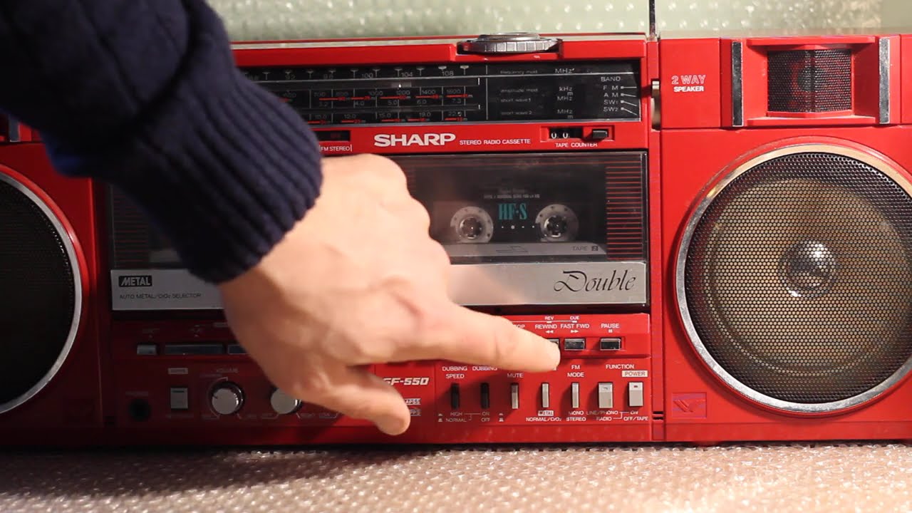 Rare SHARP GF-550 radio stereo quick test