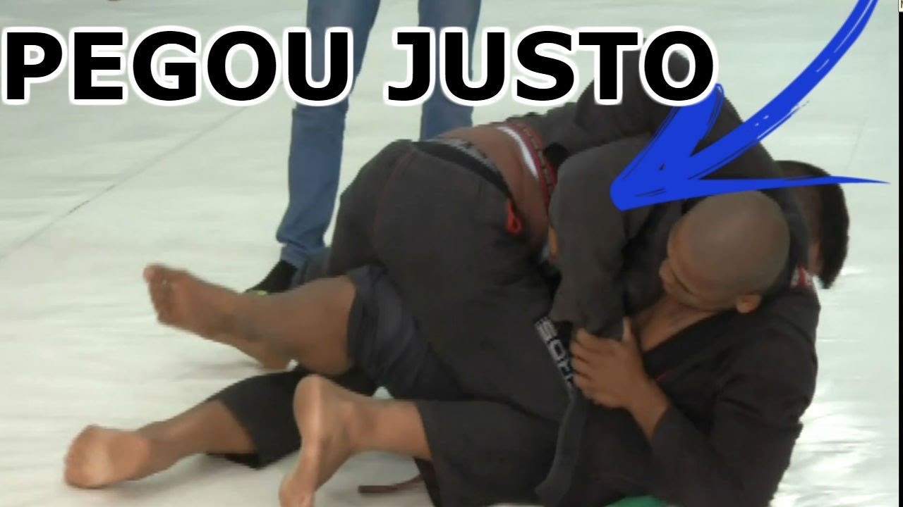 LUTÃO DE JUI JITSU COM ESTRANGULAMENTO DA MEIA GUARDA FEU BJJ