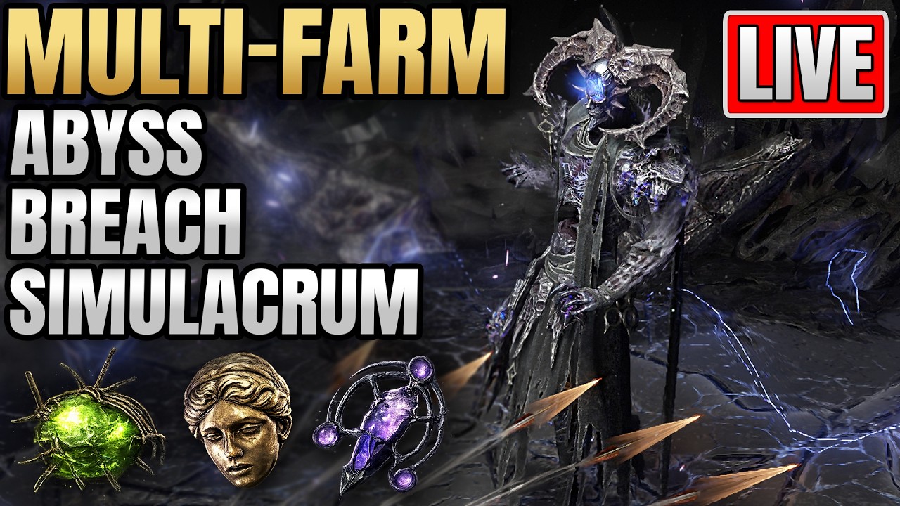 Multi-Farming Abyss, Breach & Simulacrum - Ice Shot Monk Build POE2