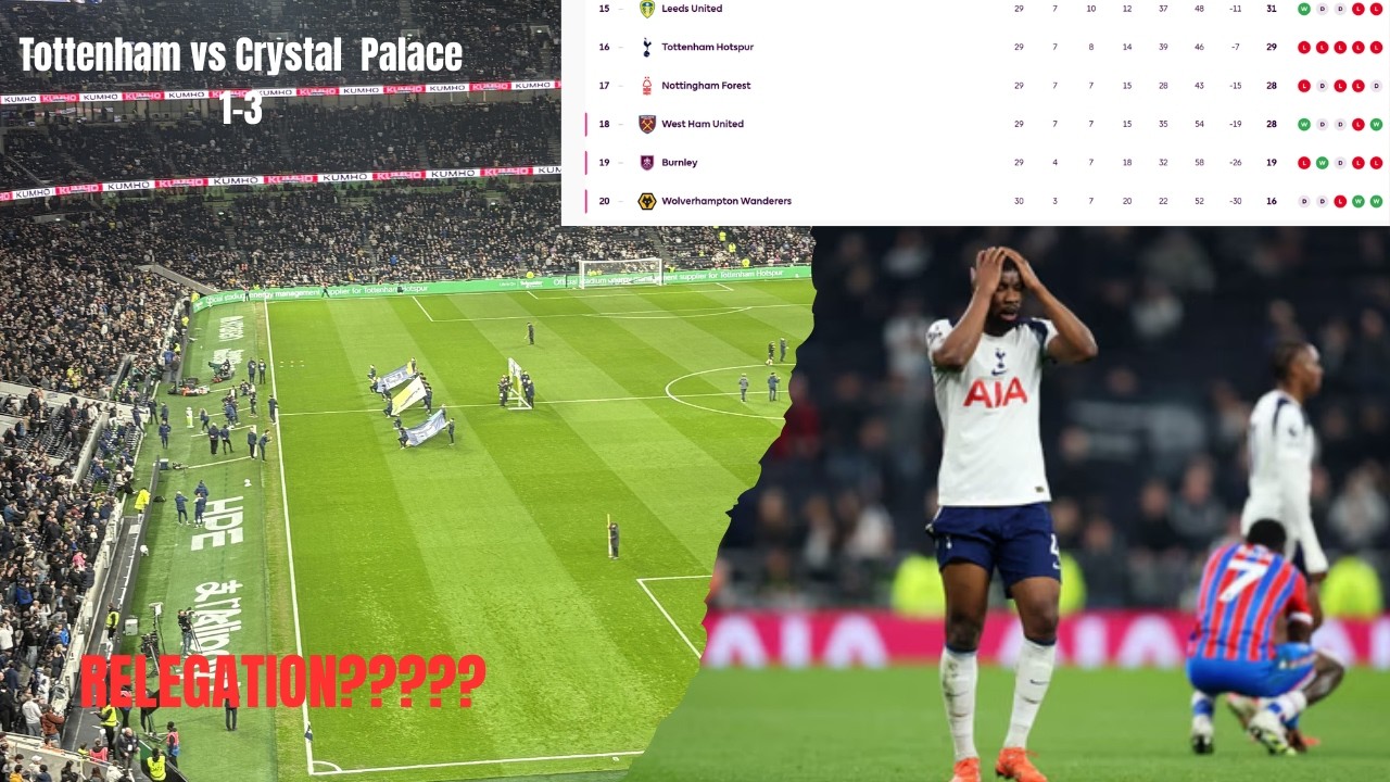 Tottenham vs Crystal Palace | Match day vlog | One point above RELEGATION!!!!!!!