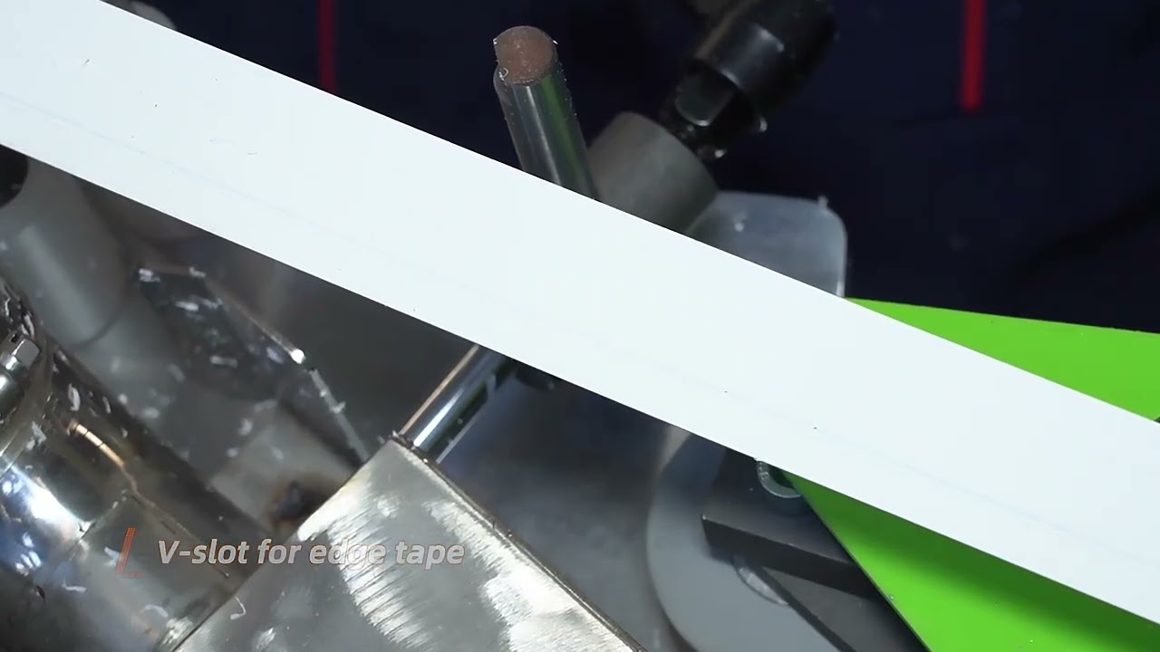 handle free kitchen cabinet door. Bevel 45 degree edge banding machine with Premilling function