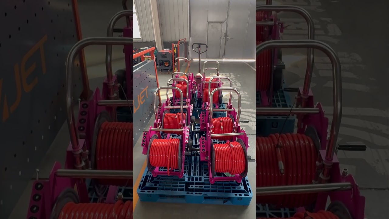Custom Pink T5 Hose Reel Ready to Ship to France 💗🚚 #amjet