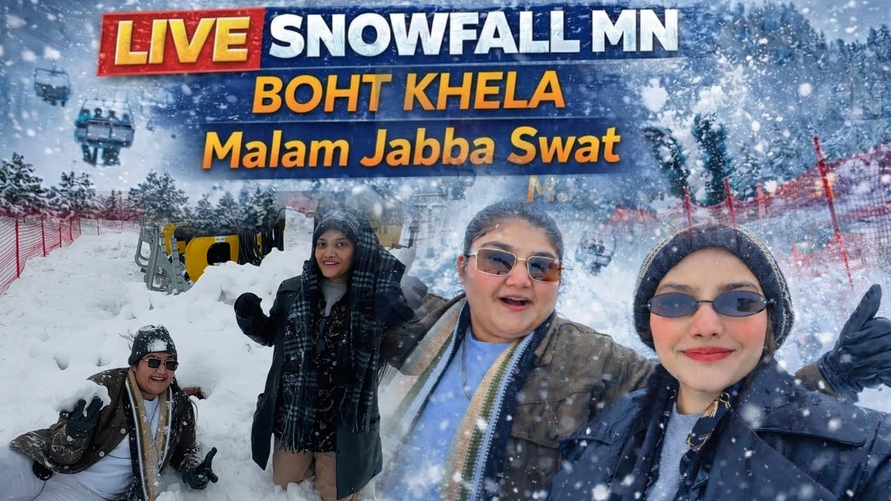 Live SnowFall in Swat // Aj Bohot Enjoy kiya Barf me Nahaliye☃️💨❤️ / Enjoying Snow Like Never Before