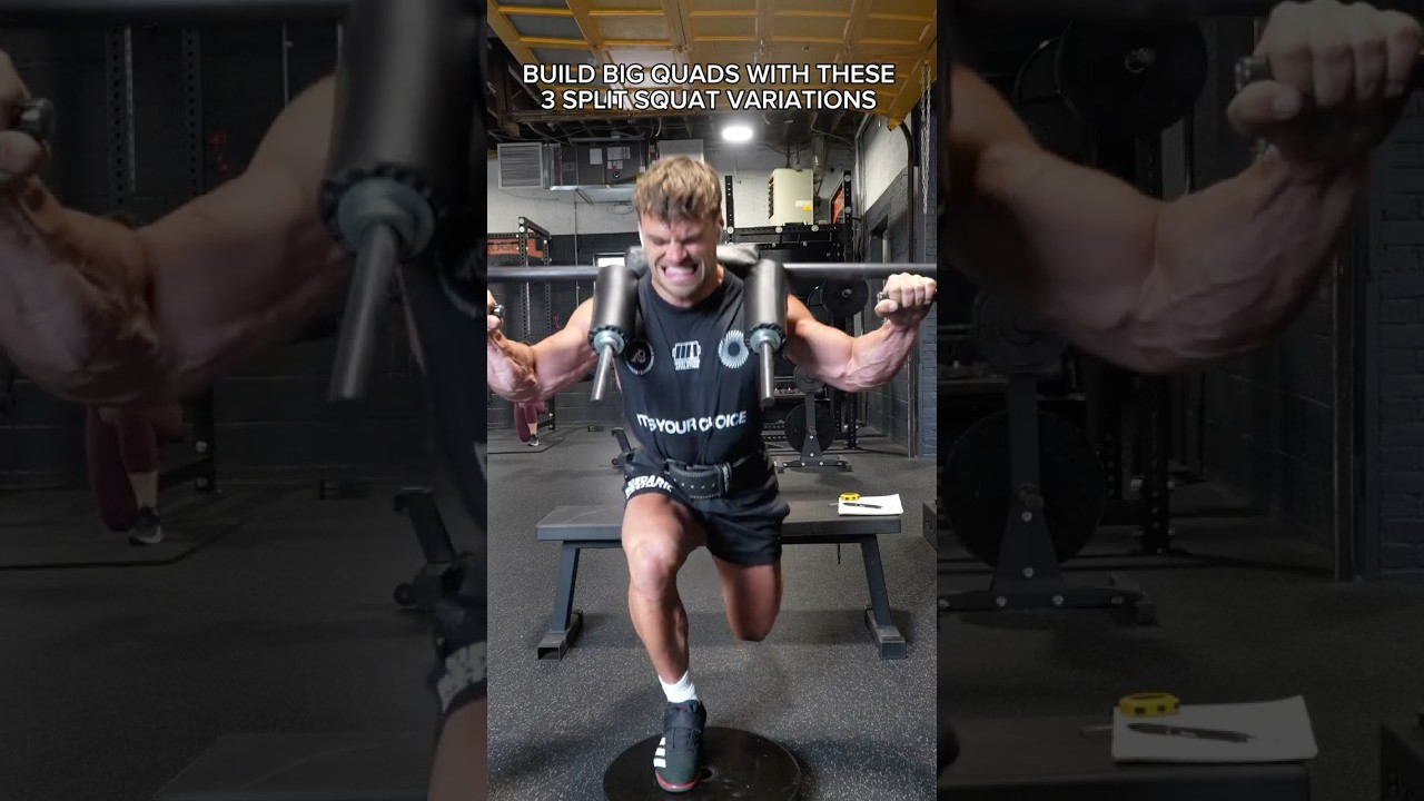 3 SPLIT SQUAT VARIATIONS TO BUILD BIG QUADS #fitness #workout