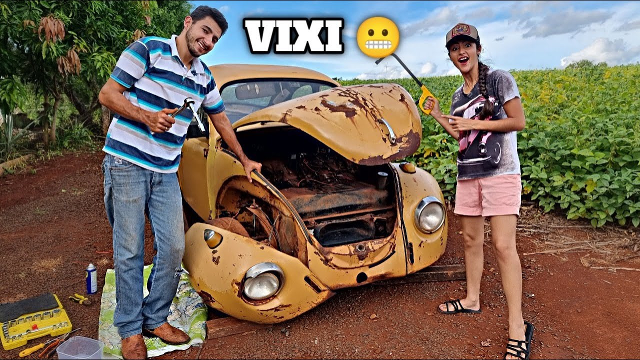 COMEÇAMOS DESMONTAR O FUSCA CAQUI !!!