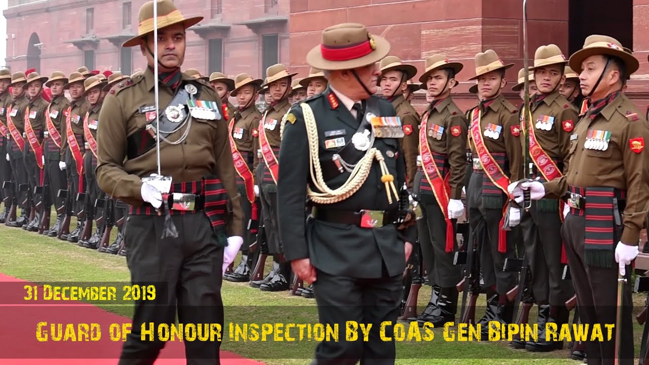 General Bipin Rawat Inspects Guard of Honour Before Demitting CoAS Office on 31 December 2019