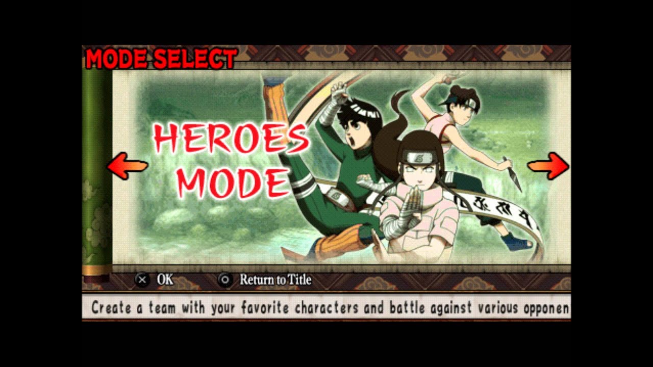 Naruto: Ultimate Ninja Heroes 1 - Mode Select/Menu Theme Song