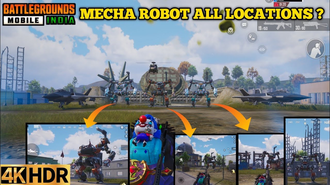 All Mecha Robot Locations in Payload 3.0 Mode | BGMI | Payload 3.0 Mecha locations 🔥