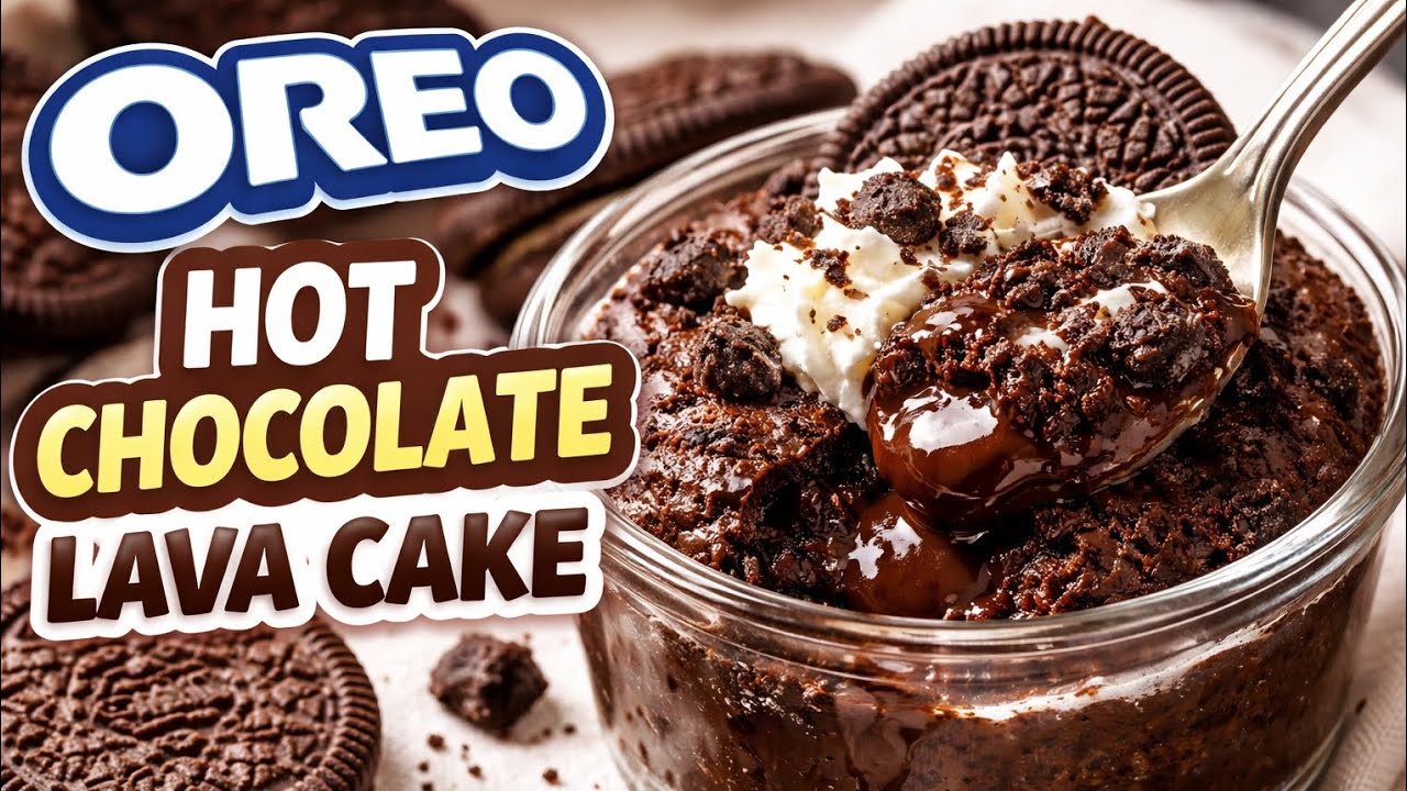 Oreo Hot Chocolate Lava Cake 😍 | Glass Bowl Dessert | 5 Min Chocolate Bomb 🍫