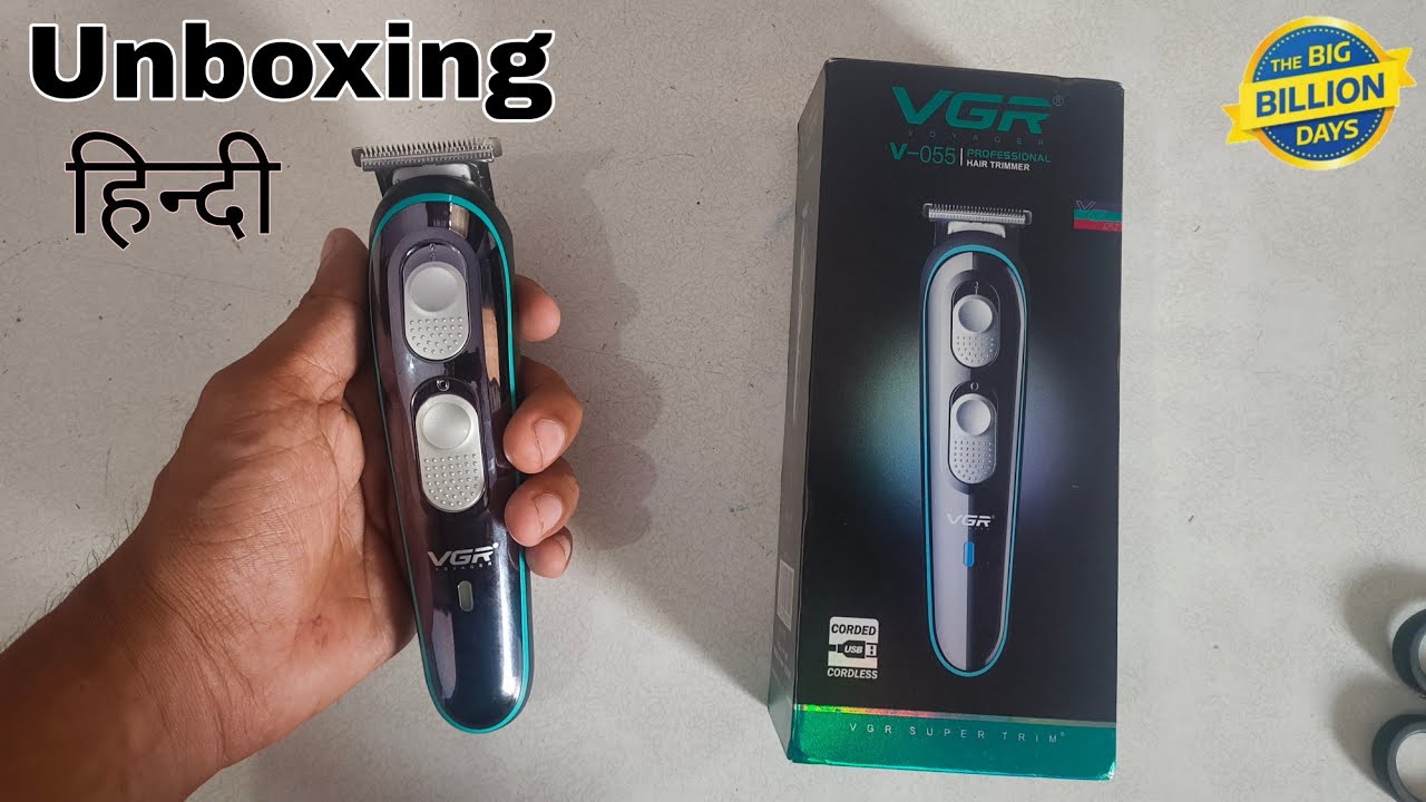 Vgr v-055 hair trimmer unboxing and review hindi 2025 