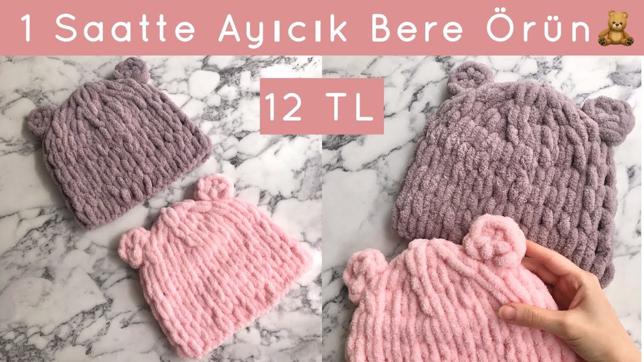 Birlikte Ayıcık Bere Örelim🧸 | Ucuz ve Kolay | DIY Crochet Baby Bear Beanie