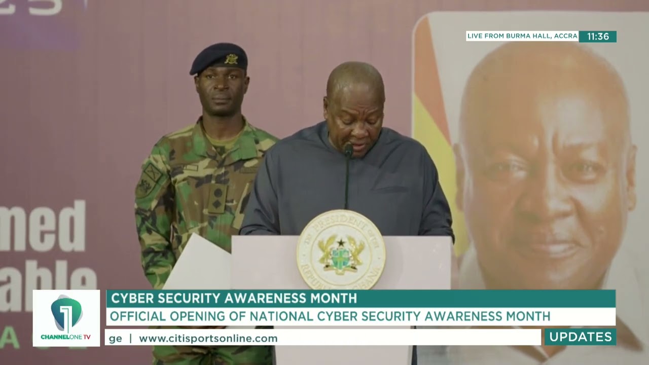 Mahama Declares War on Cyber Fraud & Romance Scams at Cybersecurity Awareness Month