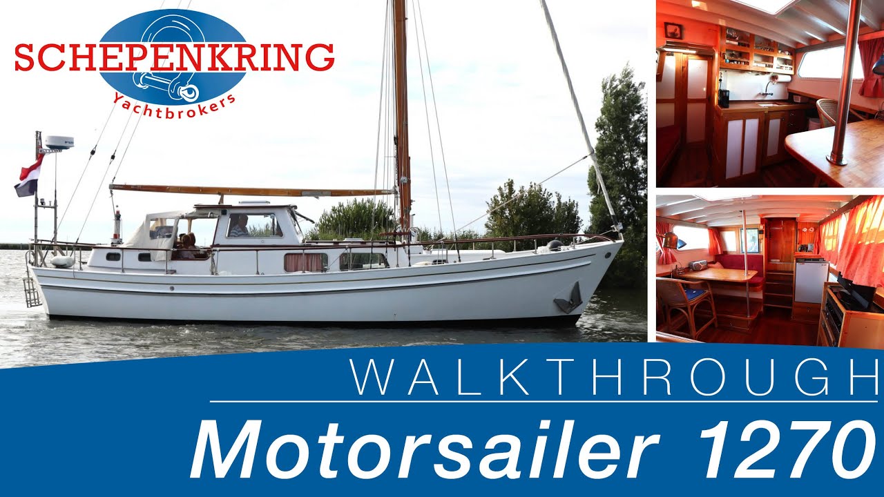 Motorsailer 1270 for sale | Yacht Walkthrough | @ Schepenkring Lelystad | 4K