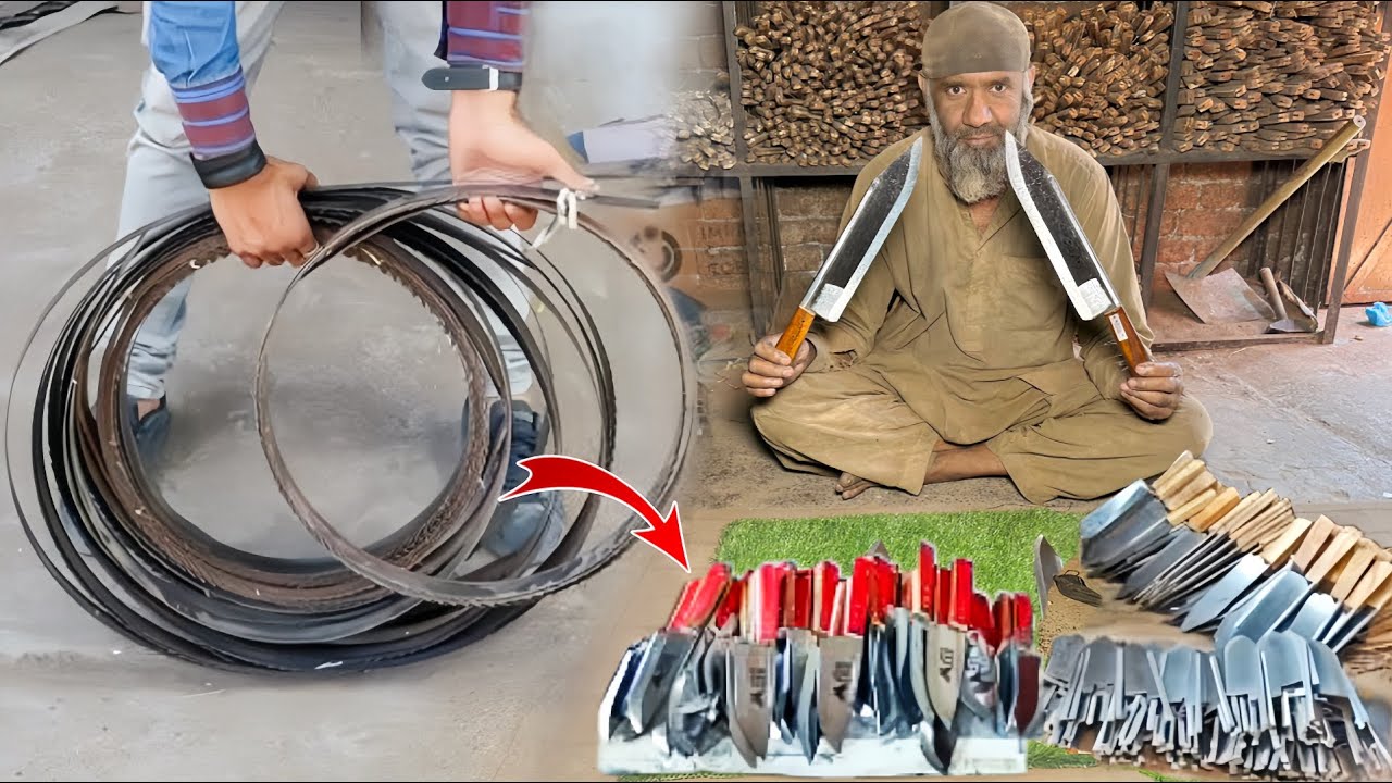 Incredible Slaughter Knife Making from Old Saw Blades in Factory