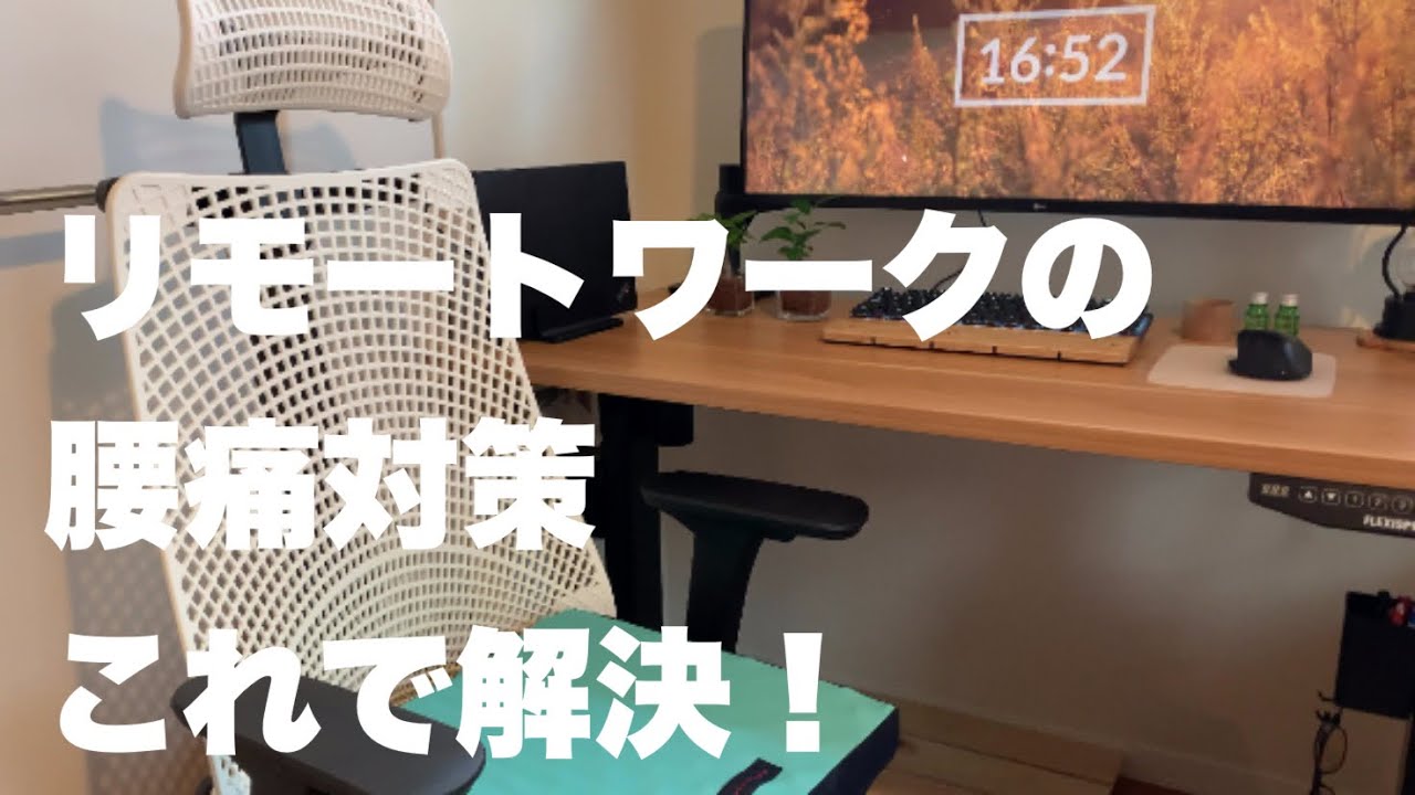 【椅子だけじゃない】リモートワークの腰痛対策はこれで解決【クッションやコツも紹介します】在宅ワーク/テレワーク