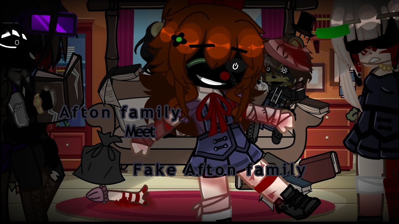 My Afton family meets fake Afton family ll FNaF ll My AU ll remake