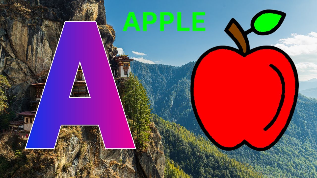 A FOR APPLE PHONICS SONG | A FOR APPLE SONG | RHYMES FOR BABIES | ALPHABET PHONICS SONG FOR KIDS
