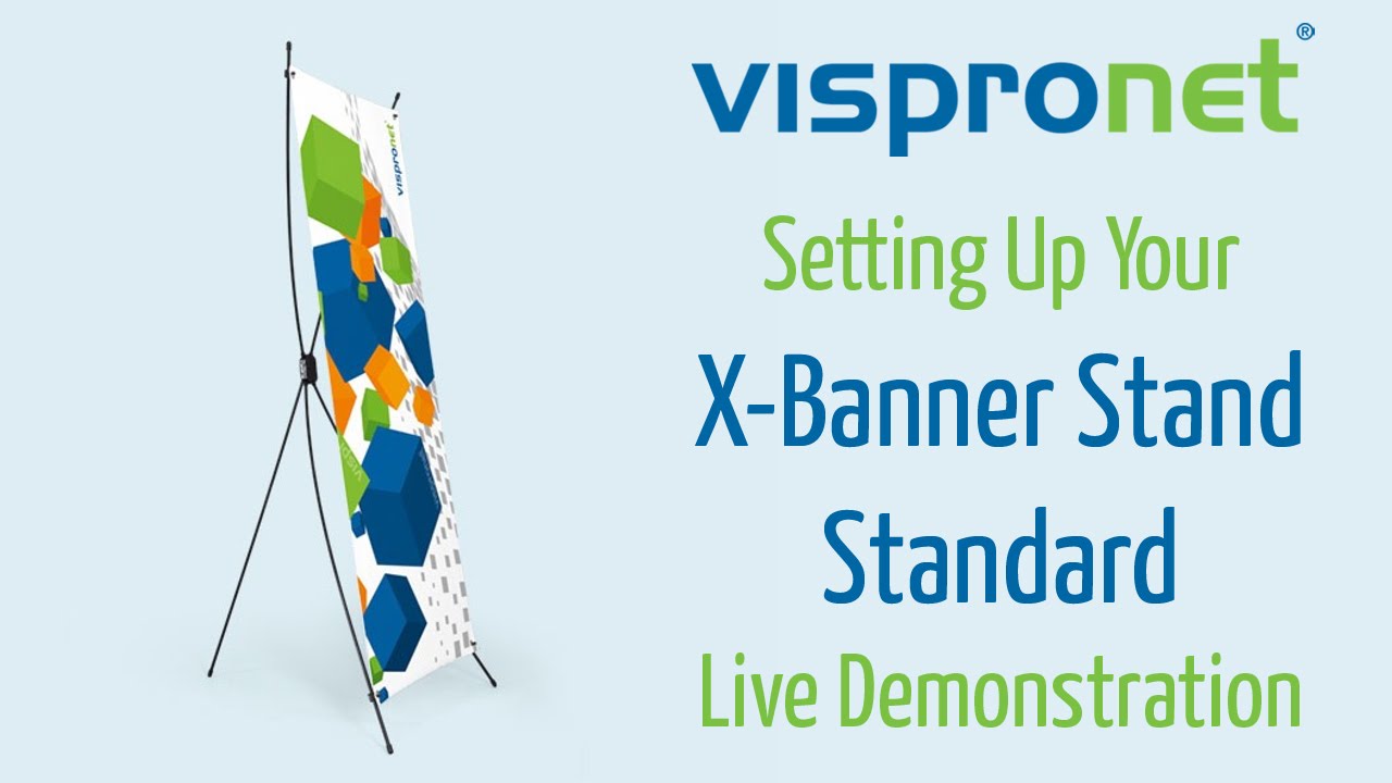 Advertising Banner Stand Setup - X-Banner Stand Standard