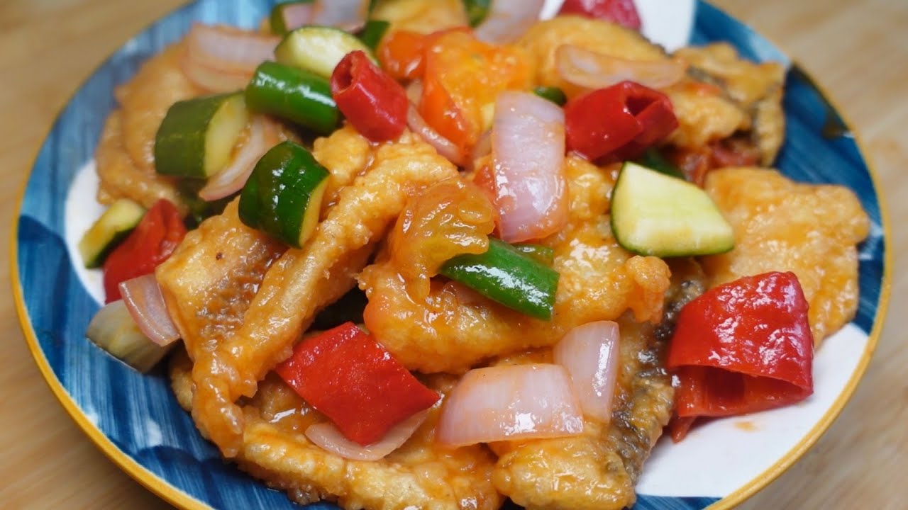 酸甜鱼片这样做🐟外酥里嫩，酸甜可口，好吃还不腻🔥🌶️Sweet and sour fish fillet 🐟crispy and tender, sweet and sour, delicious