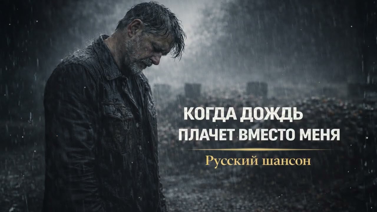 🌧️⚰️ Душевный русский шансон – молчу под дождём среди могил и воспоминаний