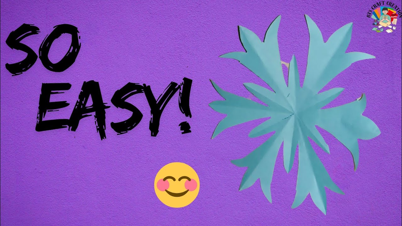 Easy Paper Snowflake ❄️| How To Make paper Snowflake #paper #diy #christmas #craft #papersnowflake
