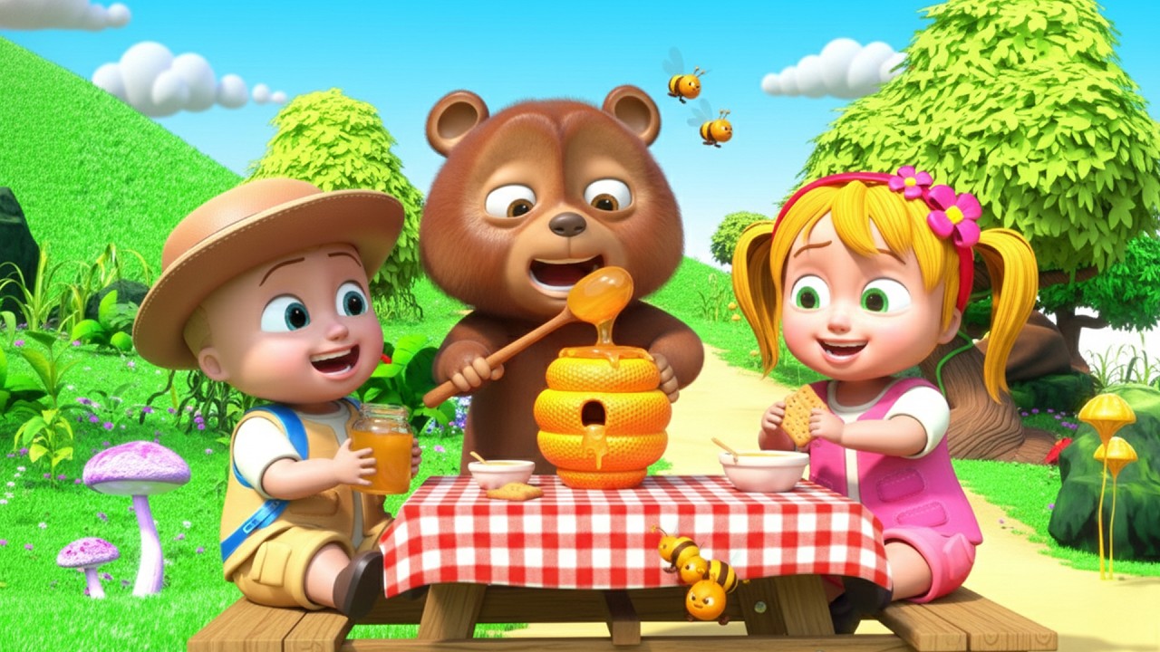 Johny & Dolly’s Jungle Honey Adventure 🐻🍯 Brave Scouts Mission | 3D Cartoon for Toddlers Kids Story