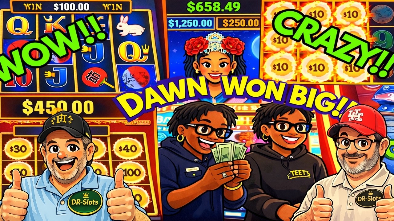 Big Dragon Link Slot Bets with DR-Slots Promotion Winner Dawn at Coushatta!