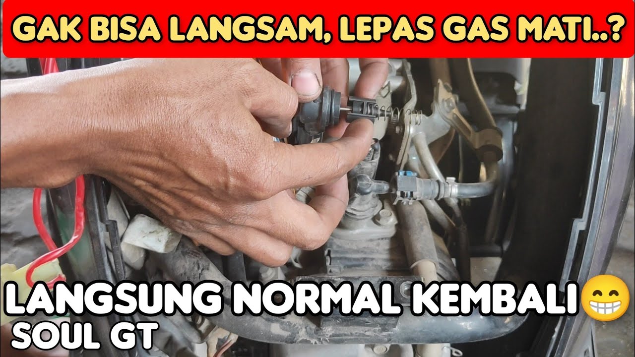 Cara mengatasi Yamaha soul GT gak bisa langsam, lepas gas langsung mti