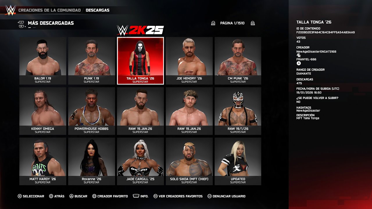 WWE 2K25: BEST CAWS OF THE WEEK (01/25/26) - (01/18/26) | #46 | MEJORES CREACIONES DE LA SEMANA