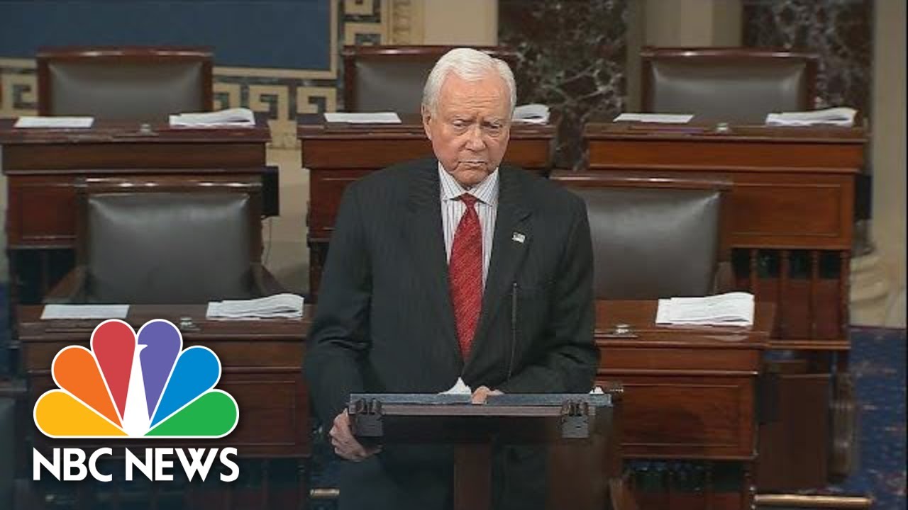 Orrin Hatch Warns Senate 'Is In Crisis' In Farewell Speech | NBC News