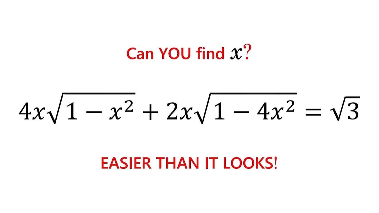 This Equation Has A Very Simple Solution